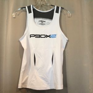 P90X2 Beachbody Racerback Tank Top White Size Small